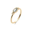 Online Anillo Oro Amarillo, Aguamarina Y Diamantes Para Ella | Anillos