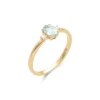 Discount Anillo Oro Amarillo, Aguamarina Y Diamantes Para Ella | Anillos