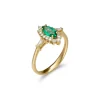 Discount Anillo Oro Amarillo, Esmeralda Y Diamantes Para Ella | Anillos