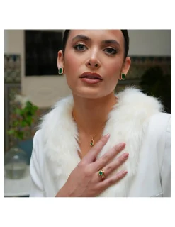 Online Anillo Oro Amarillo, Esmeralda Y Diamantes Para Ella | Anillos