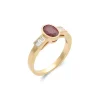 Online Anillo Oro Amarillo, Rubí Y Diamantes Para Ella | Anillos