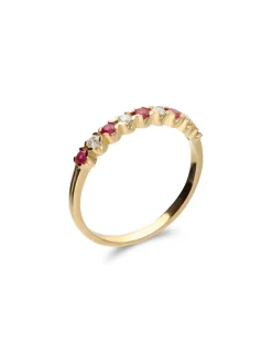 Best Anillo Oro Amarillo, Rubíes Y Diamantes Para Ella | Anillos