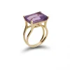 New Anillo Oro Amarillo Y Amatista Anillos | Para Ella
