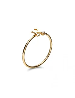 Online Anillo Oro Amarillo Y Diamante Inicial N Para Ella | Anillos