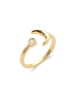 Hot Anillo Oro Amarillo Y Diamante Para Ella | Anillos