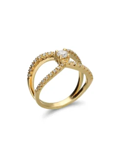Hot Anillo Oro Amarillo Y Diamantes Para Ella | Anillos
