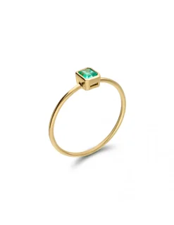 Sale Anillo Oro Amarillo Y Esmeralda Para Ella | Anillos