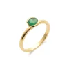 Discount Anillo Oro Amarillo Y Esmeralda Para Ella | Anillos
