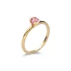 Fashion Anillo Oro Amarillo Y Zafiro Rosa Anillos | Para Ella