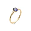 Online Anillo Oro Amarillo, Zafiro Y Diamantes Para Ella | Anillos