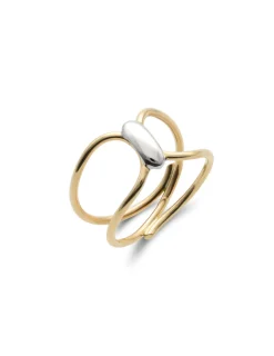 Outlet Anillo Oro Amarillo-Blanco Iconic | Para Ella