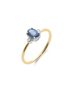 Discount Anillo Oro Amarillo-Blanco, Zafiro Y Diamantes Para Ella | Anillos