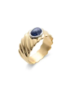 Clearance Anillo Oro Amarillo-Blanco Y Zafiro Para Ella | Anillos