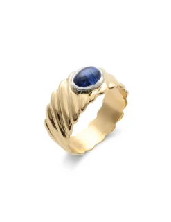 Outlet Anillo Oro Amarillo-Blanco Y Zafiro Para Ella | Anillos