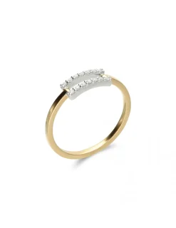 Outlet Anillo Oro Amarillo-Blanco Y Diamantes Para Ella | Anillos