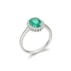 Hot Anillo Oro Blanco, Esmeralda Y Diamantes Para Ella | Anillos