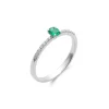 Discount Anillo Oro Blanco, Esmeralda Y Diamantes Para Ella | Anillos