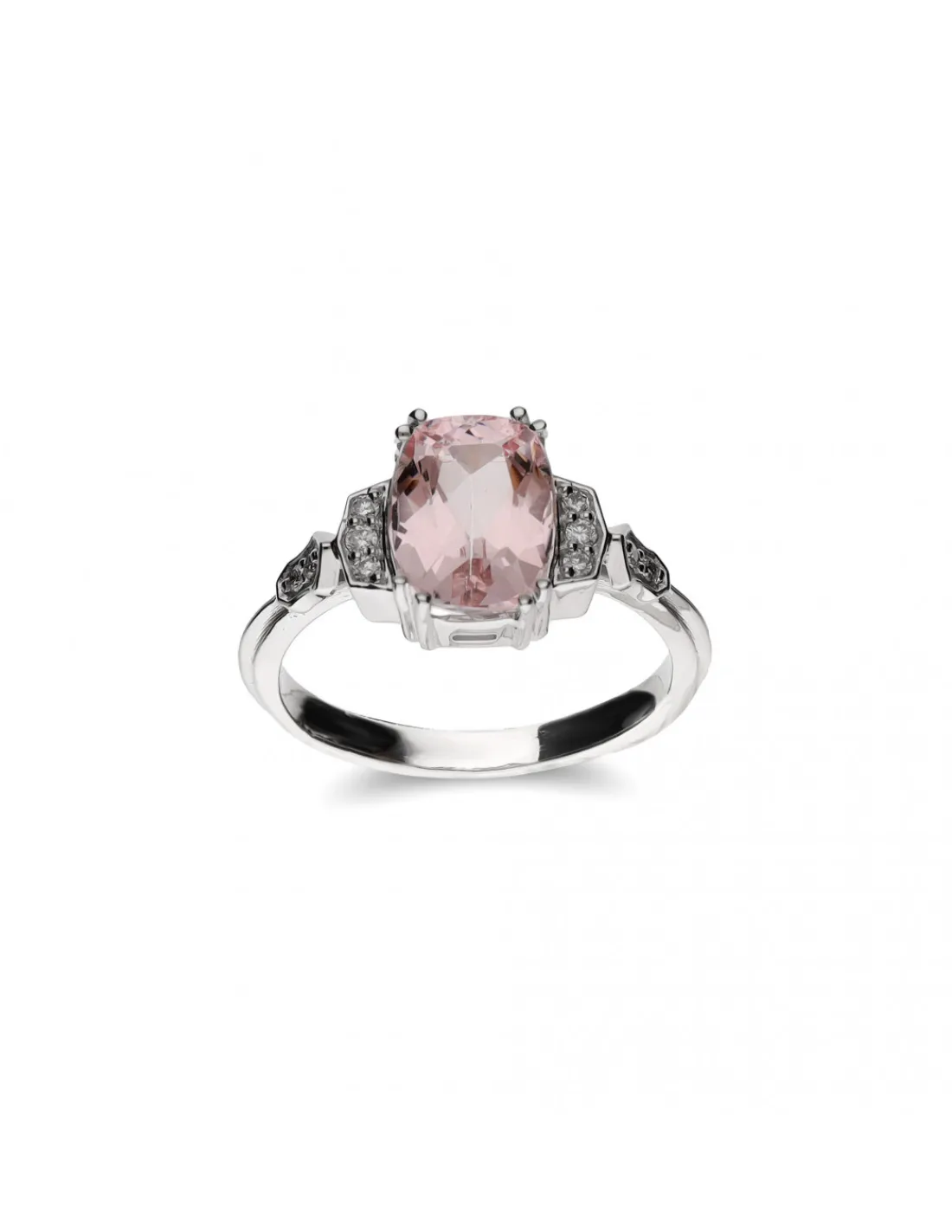 Online Anillo Oro Blanco, Morganita Y Diamantes Para Ella | Anillos