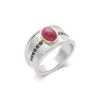 Best Anillo Oro Blanco, Rubí Y Diamantes Black Diamonds | Para Ella