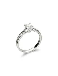 Hot Anillo Oro Blanco Y Diamantes Para Ella | Especial Anillos De Pedida