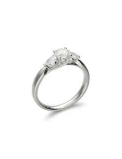 Outlet Anillo Oro Blanco Y Diamantes Para Ella | Especial Anillos De Pedida