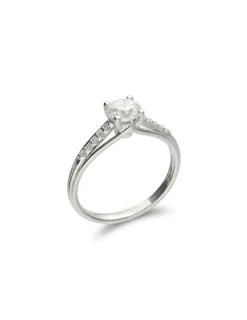 Fashion Anillo Oro Blanco Y Diamantes Para Ella | Especial Anillos De Pedida