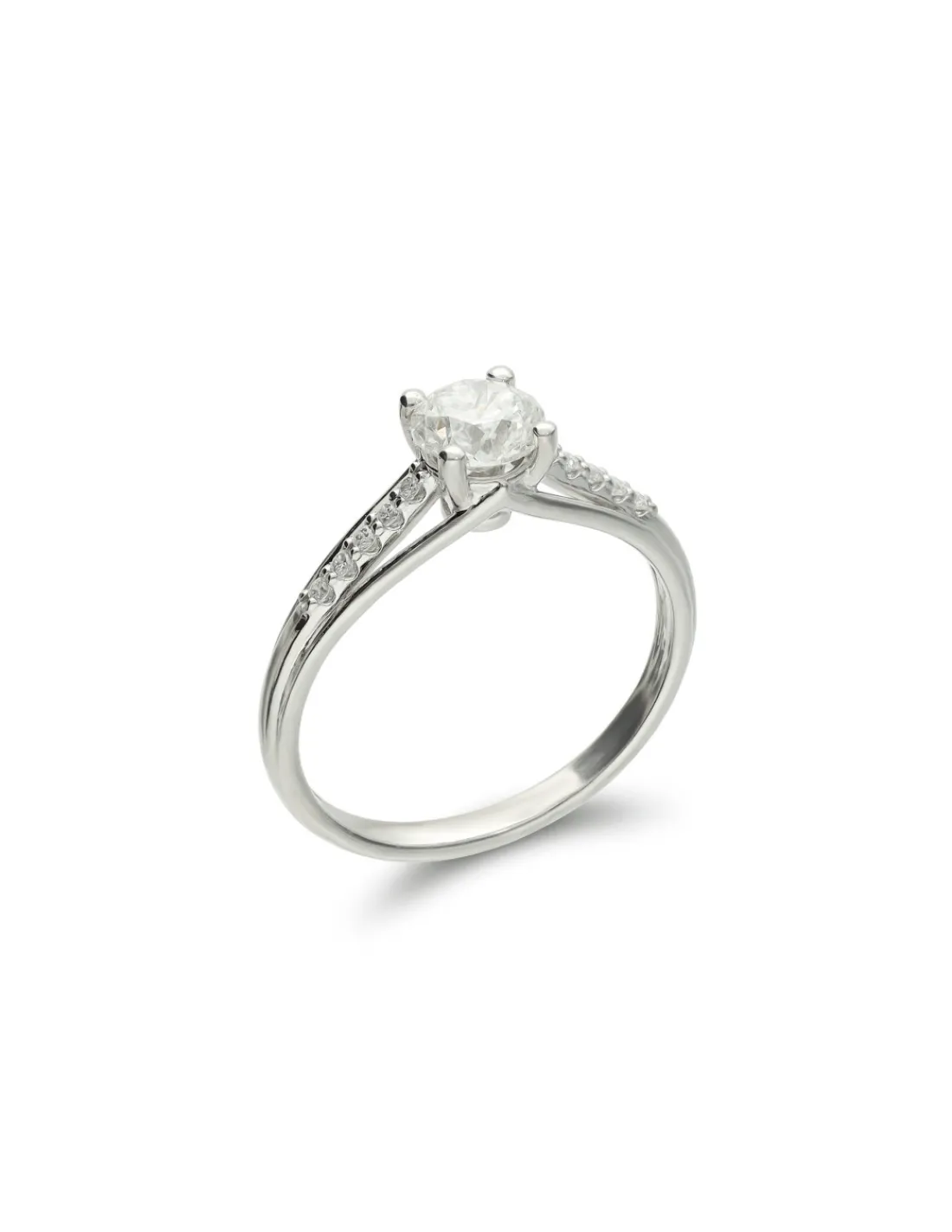 Fashion Anillo Oro Blanco Y Diamantes Para Ella | Especial Anillos De Pedida