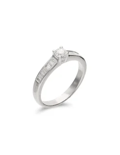 Clearance Anillo Oro Blanco Y Diamantes Para Ella | Anillos