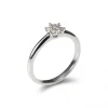 Fashion Anillo Oro Blanco Y Flor Diamantes Para Ella | Anillos