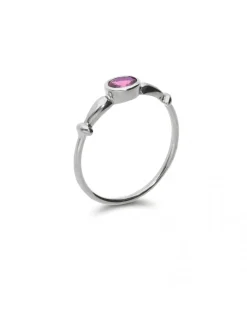 Discount Anillo Oro Blanco Y Zafiro Rosa Anillos | Para Ella