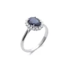 Sale Anillo Oro Blanco, Zafiro Y Diamantes Para Ella | Anillos