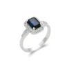 Sale Anillo Oro Blanco, Zafiro Y Diamantes Para Ella | Anillos