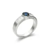 Discount Anillo Oro Blanco, Zafiro Y Diamantes Para Ella | Anillos