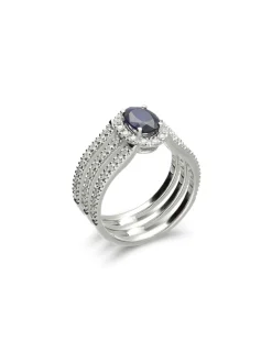 Best Anillo Oro Blanco, Zafiro Y Diamantes Para Ella | Anillos