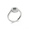 Outlet Anillo Oro Blanco, Zafiro Y Diamantes Para Ella | Anillos