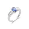Fashion Anillo Oro Blanco, Zafiro Y Diamantes Para Ella | Anillos