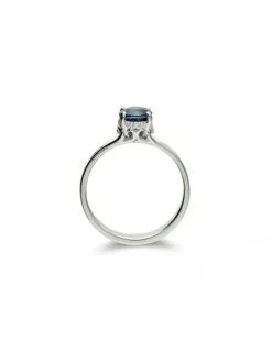 New Anillo Oro Blanco, Zafiro Y Diamantes Para Ella | Anillos