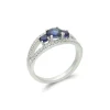 Best Anillo Oro Blanco, Zafiros Y Diamantes Para Ella | Anillos