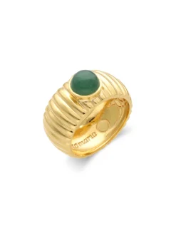 Online Anillo Plata Chapada Y Jade Anillos | Para Ella