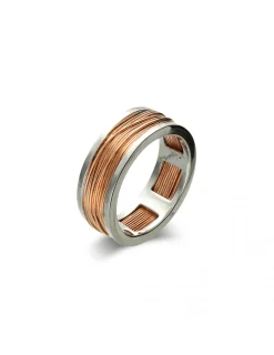 Outlet Anillo Plata Y Oro Rosa Para Ella | Anillos