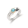 Online Anillo Plata-Oro Y Piedra Azul Para Ella | Anillos