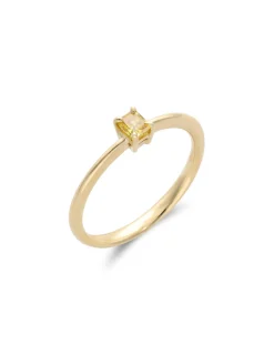 Hot Anillo-Solitario Oro Amarillo Y Diamante Para Ella | Anillos