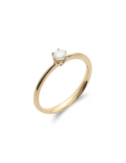 New Anillo-Solitario Oro Amarillo Y Diamante Para Ella | Solitarios