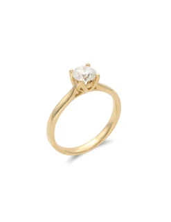 Hot Anillo-Solitario Oro Amarillo Y Diamante Para Ella | Solitarios