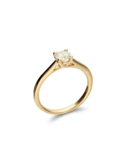 Clearance Anillo-Solitario Oro Amarillo Y Diamante Para Ella | Especial Anillos De Pedida