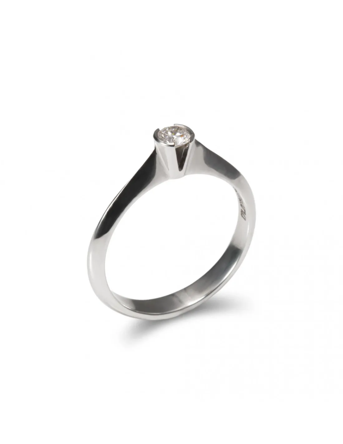 New Anillo-Solitario Oro Blanco Y Diamante Para Ella | Solitarios