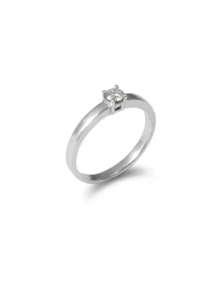 Hot Anillo-Solitario Oro Blanco Y Diamante Para Ella | Solitarios