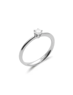 New Anillo-Solitario Oro Blanco Y Diamante Para Ella | Solitarios