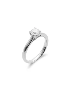 Hot Anillo-Solitario Oro Blanco Y Diamante Para Ella | Solitarios