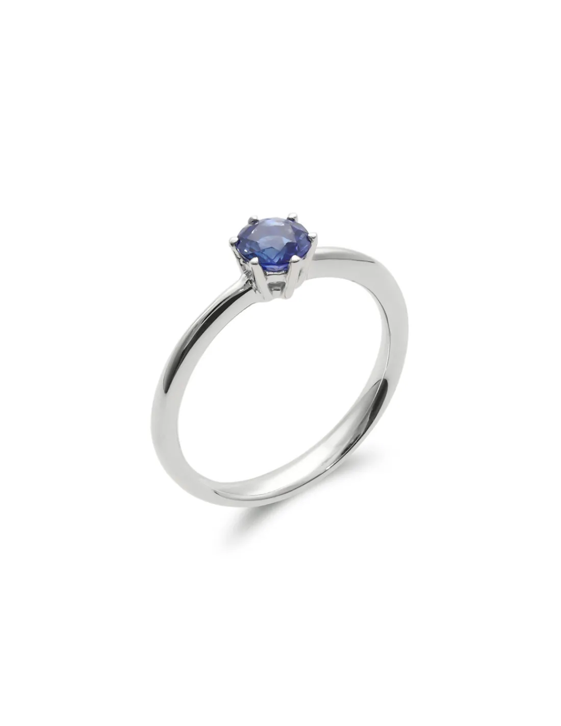 Online Anillo-Solitario Oro Blanco Y Zafiro Para Ella | Solitarios